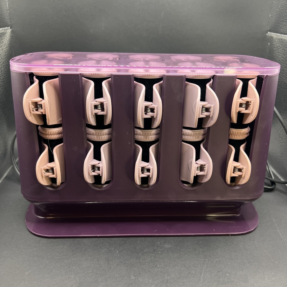 Remington Thermaluxe H9102 Ceramic Hot Rollers Hair Setter 20 Count Pink Purple